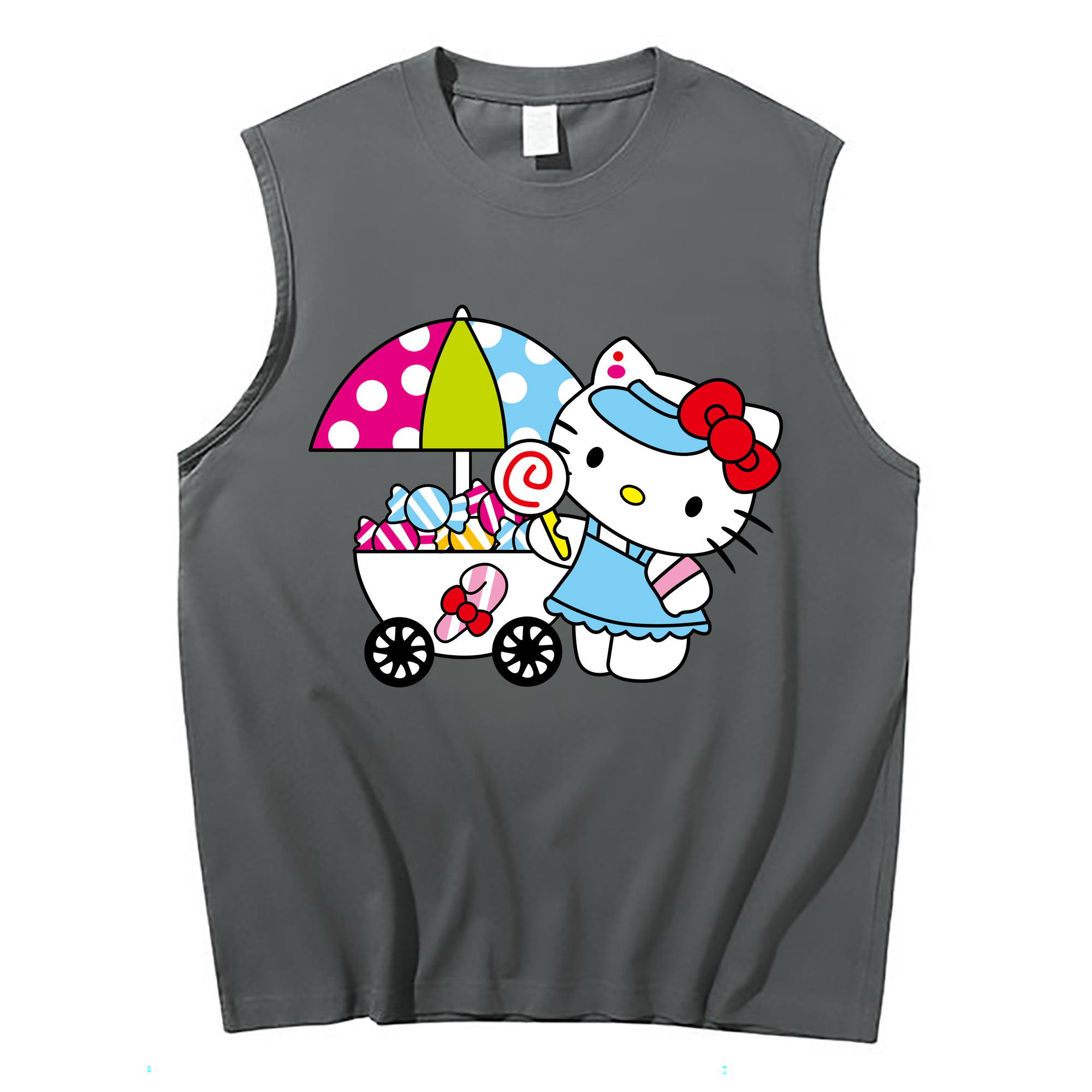 （画像用） Hello Kitty ハローキティ コットン100％タンクトップ（フロントプリント）
